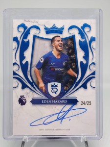 2025-26 Topps Royalty Eden Hazard Auto /25 Chelsea Blue Foil Crest Signature for sale on Ebay