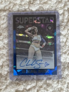 Topps 2026 Chrome WWE Chelsea Green 1986 Superstar Sapphire Auto On Card #86T-CG for sale on Ebay