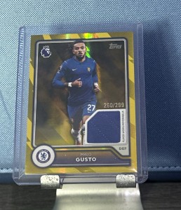 Topps Premier League Malo Gusto Chelsea Base Card Relic /299 #BR-MG 26/27 for sale on Ebay