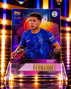 Topps Gold 2024 Enzo Fernández  Current Stars Chelsea FC 25/25 BOOKEND for sale on Ebay