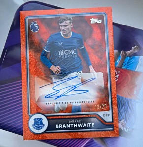/25 Auto Topps Premier League 26/27 Jarrad Branthwaite Everton Autograph Card for sale on Ebay