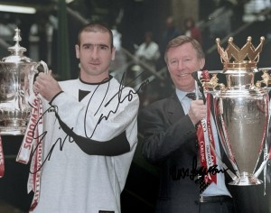 GENUINE ALEX FERGUSON & ERIC CANTONA SIGNED 10x8 MAN UNITED PHOTO, BID, COA (AD) for sale on Ebay