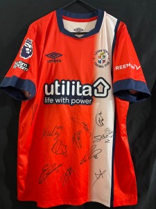 Luton Town 2023 24 25 Defect Home Team Signed shirt for sale on Ebay