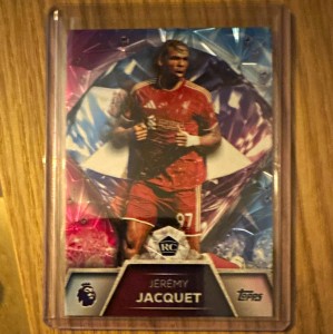 Topps Premier League 2024/25 Jérémy Jacquet Liverpool RC Rookie DR-4 for sale on Ebay