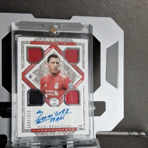 Maxi Rodriguez Panini Quad Patch Auto No 001/313 (first Print) Liverpool Rare for sale on Ebay