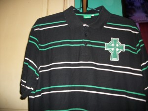 men's retro polo shirt featuring a Celtic FC Celtic cross crest xl for sale on Ebay