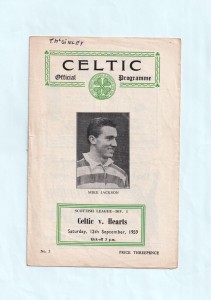 1959/60 LEAGUE : CELTIC v HEART OF MIDLOTHIAN / HEARTS ON 12TH SEPTEMBER 1959 for sale on Ebay