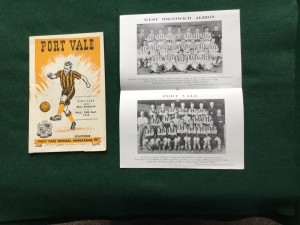 PORT VALE V WEST BROMWICH ALBION FRIENDLY SWITCHING ON FLOODLIGHTS 1958 for sale on Ebay