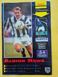 22/2/97 West Bromwich Albion v Portsmouth Football Programme; Division One for sale on Ebay