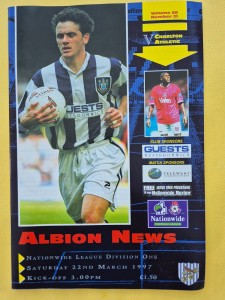 22/3/97 West Bromwich Albion v Charlton Athletic Football Programme; Division 1 for sale on Ebay