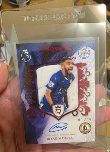 Topps Royal Mirage Riyad Mahrez Leicester City Auto Serial Numbered 01/15 for sale on Ebay