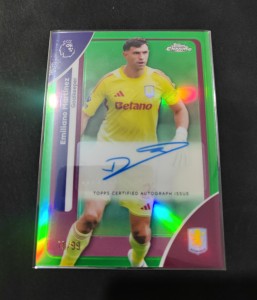 Topps Premier League Emiliano Martinez Aston Villa Chrome Autographs /99 for sale on Ebay