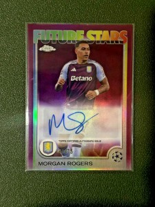Topps Chrome UCC 2024-25 - Morgan Rogers /75 Auto - Future Stars - Aston Villa for sale on Ebay