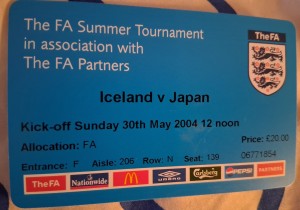 TICKET: FA SUMMER TOURNAMENT 2004 Iceland v Japan @ Manchester City FC for sale on Ebay