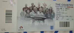 TICKET England  v Turkey  2016 at Manchester city fc  for sale on Ebay