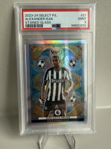 2023-24 Panini Select Alexander Isak Stained Glass Case Hit Newcastle Liverpool for sale on Ebay
