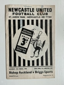 Bishop Auckland v Briggs Sports FA Amateur Cup Semi-Final at Newcastle 13/3/1954 for sale on Ebay