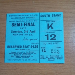 Ticket : 1976 3/4/1976 FA Cup Semi Final Derby County v Manchester United . Mint for sale on Ebay