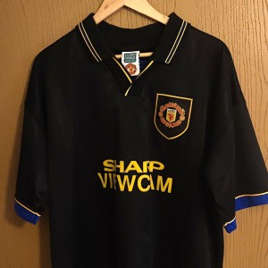 Score Draw Manchester United Away Shirt Black Sharp Viewcam  XXL for sale on Ebay