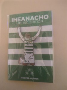 Kelechi Iheanacho Celtic hoidy pin badge for sale on Ebay