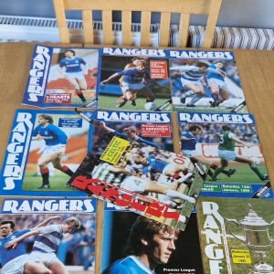 Rangers v Celtic/Dundee Utd/Morton/Aberdeen/Hearts Programmes Bulk Lot 1984-85 for sale on Ebay