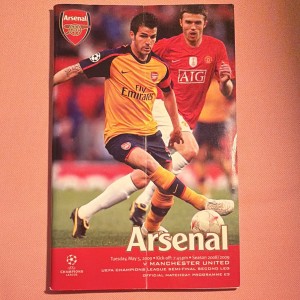 Arsenal v Manchester United Champions League Semi-Final Programme 5 May 2009 for sale on Ebay