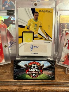 Panini Immaculate 2024/25 Gabriel Magalhaes Brazil Patch Auto 06/10 Arsenal for sale on Ebay