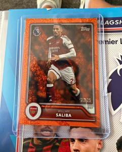 Topps Premier League 26/27 Gold Orange /25 William Saliba Arsenal #21 for sale on Ebay
