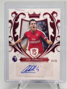 2025-26 Topps Royalty Cesc Fabregas Auto /15 Arsenal FC Red Foil 15/15 Bookend for sale on Ebay