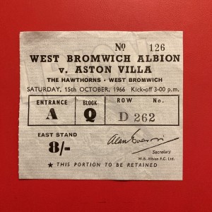 Ticket: 1966/7 Div 1. West Brom  v Aston Villa   good for sale on Ebay