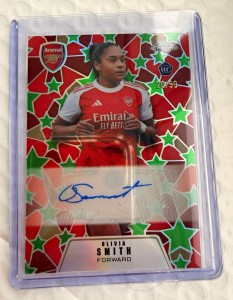 Olivia Smith 2025-26 Topps Chrome Arsenal Auto /99 Green Stars RC Rookie #AA-OS for sale on Ebay