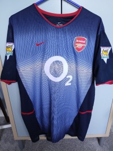 ARSENAL Vintage  MATCHWORN Player Swap  SHIRT    28th -Sept 2002 Blue 3rd Shirt for sale on Ebay