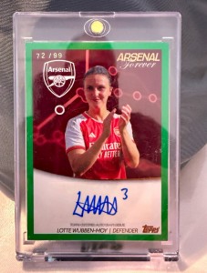 Topps 2023-24 Arsenal Forever Lotte Wubben-Moy NL-WM Green Auto 72/99 for sale on Ebay