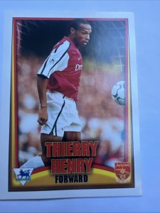 2001/02 Topps Premier League Mini Bubble Gum - Thierry Henry Arsenal #1 for sale on Ebay
