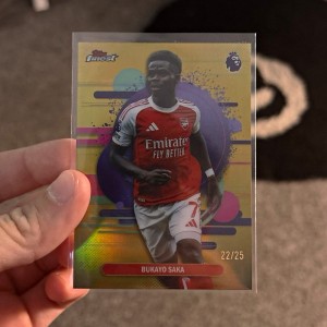 Topps 2025/26 Finest Premier League Bukayo Saka Arsenal #106 /25 (22/25) for sale on Ebay