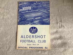 Aldershot V Queens Park Rangers QPR. League Cup. 4th Sept 1963. Season 63/64. for sale on Ebay