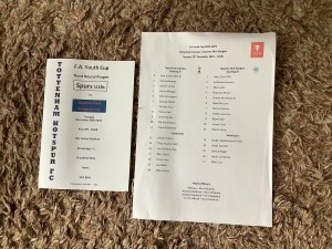 Tottenham Hotspur V Queens Park Rangers QPR. F A Youth Cup 3rd Round. T/S + Prog for sale on Ebay