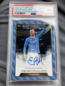 2023-24 Topps Manchester City Forever Erling Haaland /10 Autograph Graded PSA 9 for sale on Ebay