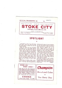 STOKE CITY FC  VS LEEDS UNITED FC  APRIL 1961 for sale on Ebay
