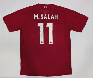 MOHAMED SALAH Back Signed Liverpool FC Home Jersey Authenticated by Icons for sale on Ebay