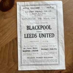 Blackpool v Leeds United Football Programme - 1947 for sale on Ebay