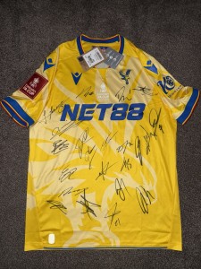 SIGNED CRYSTAL PALACE SHIRT  24/25 FA CUP WINNERS GLASNER EZE HENDERSON PROOF   for sale on Ebay