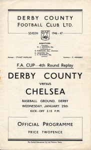 DERBY COUNTY v Chelsea (FA Cup) 1946/1947 - Football Programme for sale on Ebay