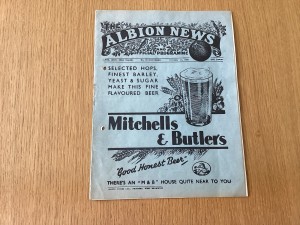 Vintage West Bromwich Albion v Burnley 1st February 1939 Official Programme  for sale on Ebay