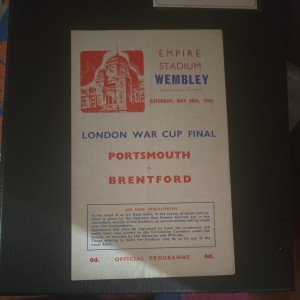 Portsmouth v Brentford London Cup Final 30/5/1942 for sale on Ebay