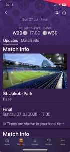 2025 WOMENS EUROS FINAL X 2 for sale on Ebay