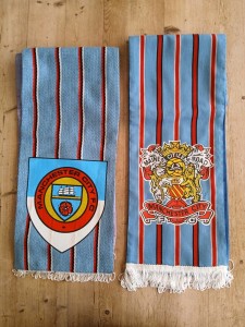 Manchester City FC Rare Vintage 1970's Scarf x 2 Near Mint Condition for sale on Ebay