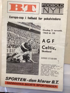 Aarhus v  Celtic 3.11.1965 ECWC Rare programme for sale on Ebay