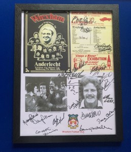 WREXHAM F.C V ANDERLECHT 1976 SIGNED ORIGINAL FRAMED MEMORABILIA DISPLAY for sale on Ebay