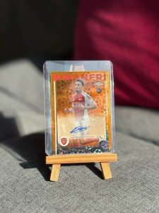 🔥 Topps Chrome 2024/25 Logofractor ucc  Nwaneri /25 🔥 Auto RC Rookie Arsenal for sale on Ebay